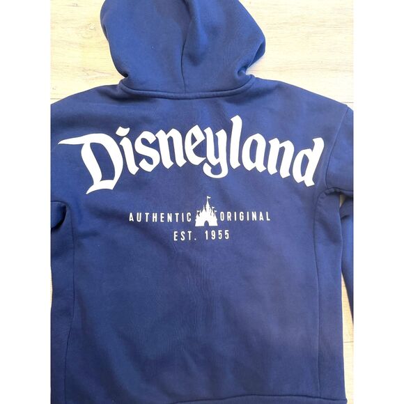 Disneyland Authentic Original Est. 1955 Zip Hoodie Navy Youth 12/14 Adult Small - Picture 3 of 8